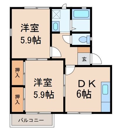 和歌山市駅 バス20分  次郎丸下車：停歩12分 2階の物件間取画像